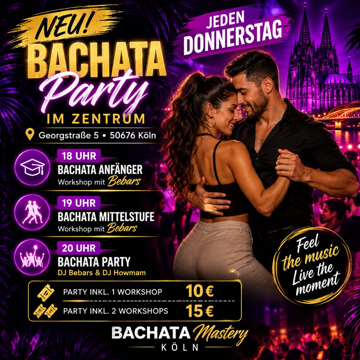 Bachata Party im Zentrum – Donnerstag Köln – Flyer