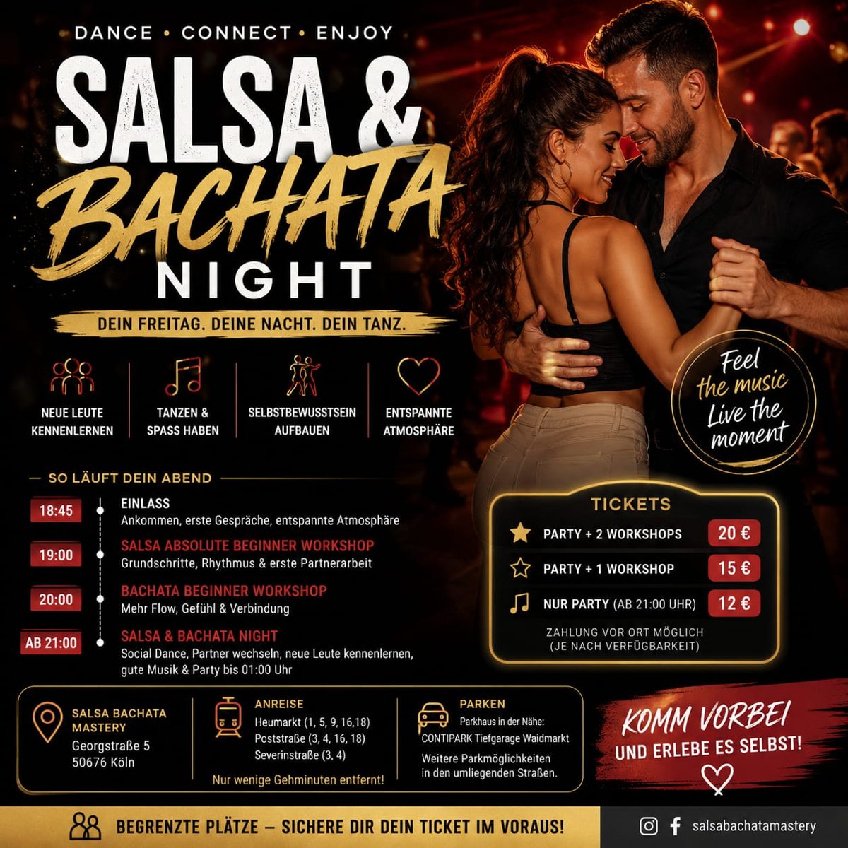 Salsa & Bachata Night – Freitag Köln – Flyer